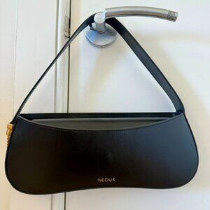 NEOUS Corvus Leather Shoulder Bag Black